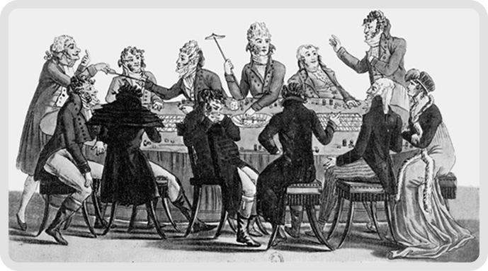 Playing casino games in the 18th century