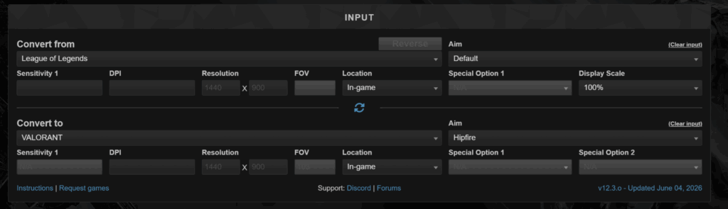 sensitivity converter